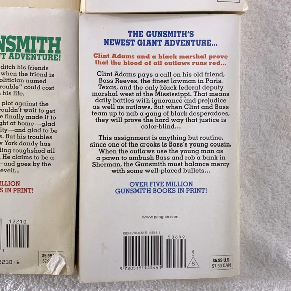 Vintage The Gunsmith All Action Western Romance Novel x4 - Picture 13 of 15